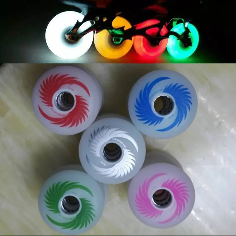 

Japy Skate Lighting Roller Wheels LED Flash Sliding Inline Skate Wheels 88A 72 76 80 8 pieces / lot Slalom Wheels SEBA Skating