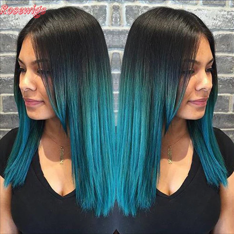 Beauty Ombre Peruvian Virgin Hair 7a Green Ombre Weaving Hair