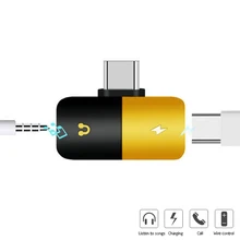 Usb type C адаптер для 3,5 мм наушников аудио AUX телефон зарядки сплиттер для кабелей мини type-C адаптер для Xiaomi MI9 samsung huawei