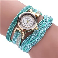 Женские часы модные часы с браслетом женские Relogio кожаный ремешок со стразами аналоговые кварцевые часы женские часы Montre Femme - Цвет: B