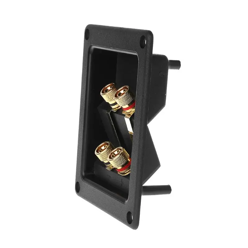 2019 New 1 Pc Terminal Cup Connector 266 Parts Express Binding Posts Gold Banana Jacks Recessed Bi-Amp Speaker Box Black
