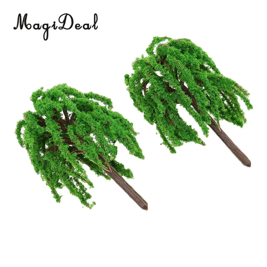 10Pcs/Lot 1/150 Model Trees Train Railroad Railway Diorama Wargame Park Village Countryside Scenery N Scale 63mm