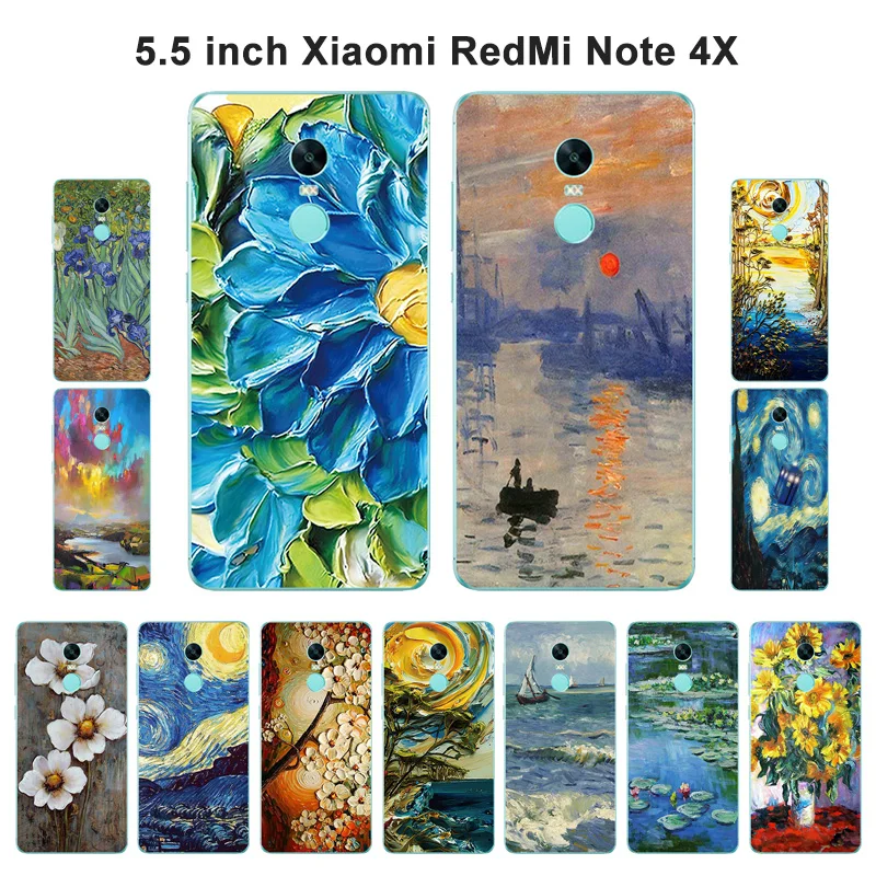 

For Xiaomi Redmi Note 4X Case Prime Cover Soft Silicone For Redmi Note 4X Oil Painted For Xiomi Redmi Note4 Shell