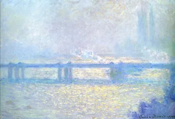 

High quality Oil painting Canvas Reproductions Charing Cross Bridge, Overcast Weather (1900) by Claude Monet hand painted