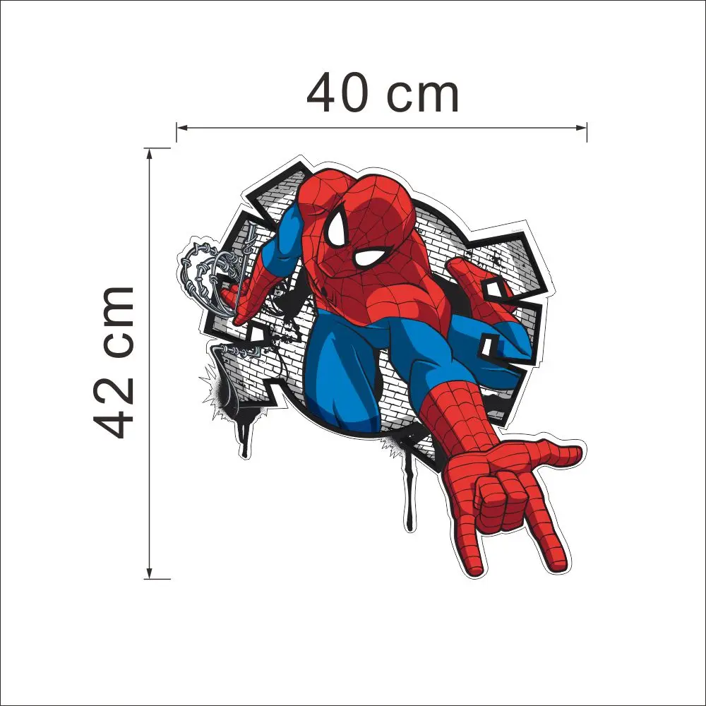 45*50 см 3D популярный человек-паук мультфильм домашний стикер наклейка на стену/adesivo де parede для детской комнаты Декор детские подарки обои - Цвет: SDM006