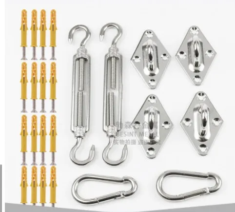 

Stainless Steel Spring Hook Sunshade Sail Hardware Sail Mounting Set Flower Hanging Hook for Home Tools