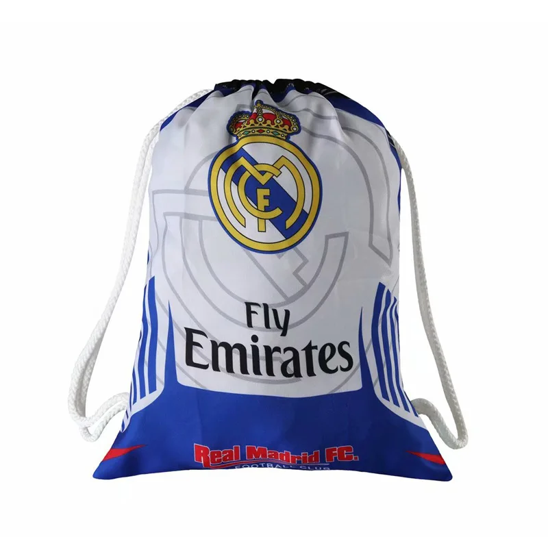 

Real Madrid Football Clubs Swerve Gym Bag Soccer Drawstring Backpack Drawstring Sport Bag for Soccer Fans