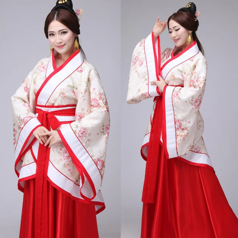 Для женщин Танцевальный костюм Hanfu класс Костюм женский износостойкость леди этап одежда Косплэй Китайская народная Танцевальный костюм