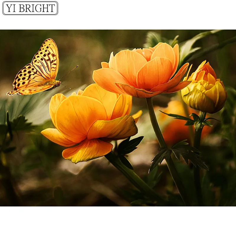

5D DIY Full Square Diamond Painting Cross Stitch butterfly flower 3D Diamond Embroidery Rhinestone Mosaic Home Decoration