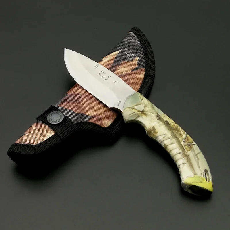 

ToughKeng Camping Utility 440 Steel Fixed Blade Knife Alcryn Rubber Handle Outdoor Multi-function Knives Tool
