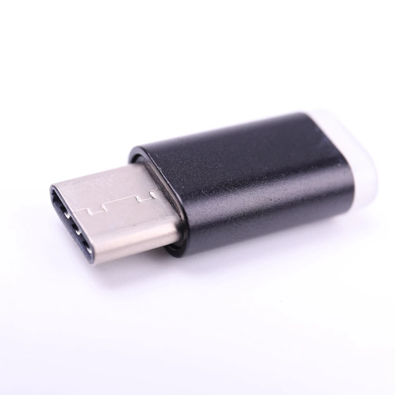 Colorful USB Type C Male Connector to Micro USB Female Converter USB-C Type-C Adapter - Цвет: BK