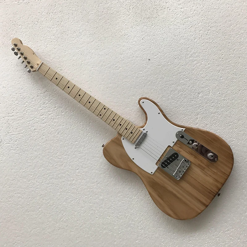 

39 inch paulownia wood wood color TELE electric guitar silver closed chord button silver closed pickup