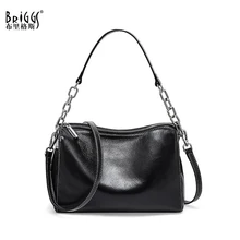 BRIGGS Chain Bag Crossbody Bags For Women Genuine Leather Shoulder Bag Flap Luxury Handbags Women Bags Designer black white цена BRIGGS Chain Bag Crossbody Bags For Women Genuine Leather Shoulder Bag Flap Luxury Handbags Women Bags Designer black white цены онлайн