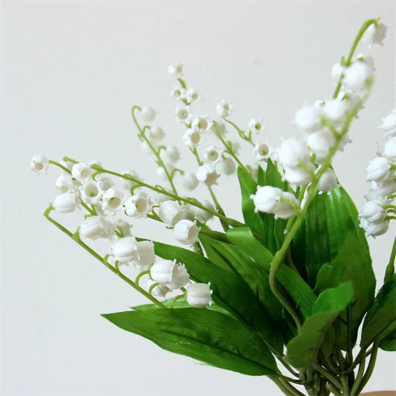 Flone Artificial Campanula Orchid Plastic Campanula Orchid Simulation Flowers DIY Fake Flower Party Wedding Decor Fake Flower  (14)