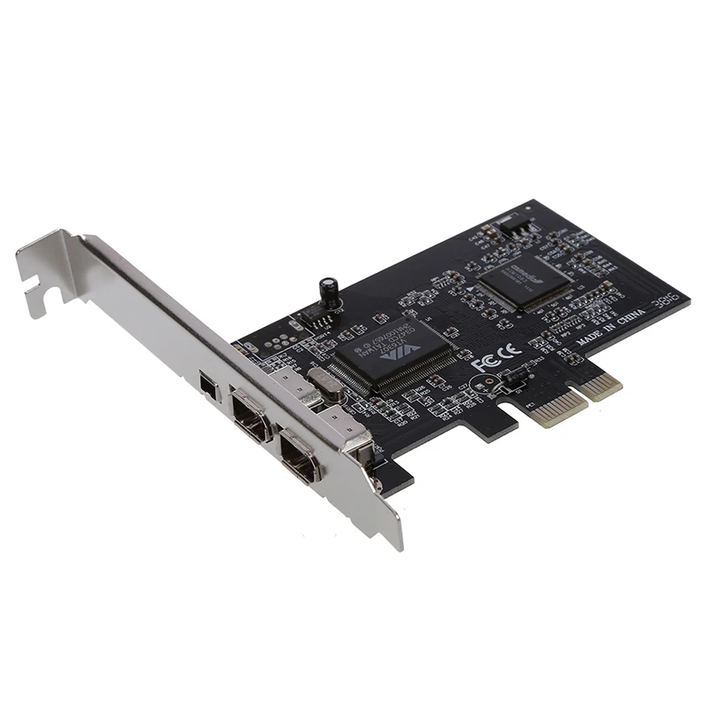 PCI Express x1 PCI-E FireWire 1394a IEEE1394 контроллер карты 3 порта для рабочего стола