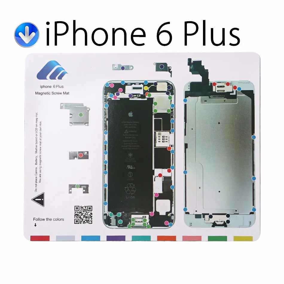 11 шт. Магнитный винт коврик для iPhone 4, 4S, 5, 5c, 5S, 6,6 Plus, 6s, 6s Plus, 7,7 Plus Профессиональный направляющий коврик Инструменты для ремонта мобильных телефонов