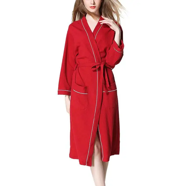 MISSKY Unisex Couples Bath Gown Large Size Soft Cotton Bath Gown