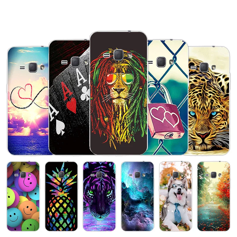 

For Samsung Galaxy J1 2016 Case Soft Silicone TPU Back Phone Cover Smile Design For Samsung J1 J 1 J120 J120F Funda Coque