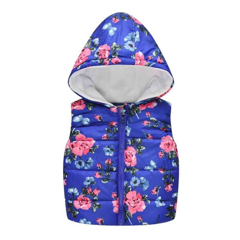 2022 Autumn Winter New Boys Girls Sleeveless Hooded Wool Vest Jacket Cartoon Print Coat Kids Warm Cashmere Vest Outwear Clothes leather jacket with hood