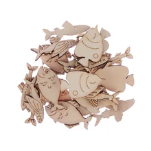 20 шт./компл. деревянный рыбок Декор Скрап ручной работы вечерние украшения стола Винтаж шик ремесло ко Дню Святого Валентина орнамент