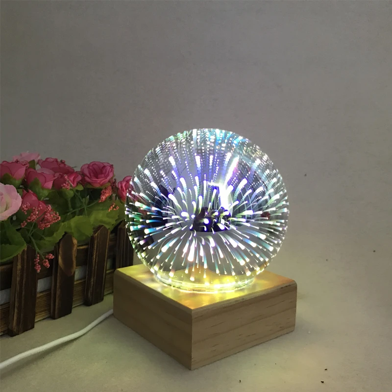 Новое поступление для дропшиппинг 3D стекло магический свет Usb креативное украшение дома ночник светодиодный звездное небо проекционный номер лампы