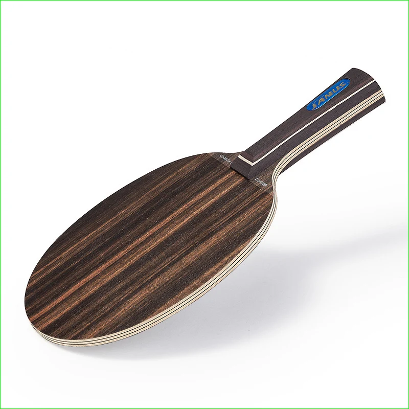 المهنية طويل/مقبض قصير بينغ بونغ مجداف أسود خشب الصندل تنس طاولة مضرب 7 طبقة سريع هجوم حلقة