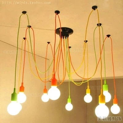

DIY Simple Color Plastic Droplight Modern LED Pendant Light Fixtures For Dining Room Bar Hanging Lamp Indoor Lighting