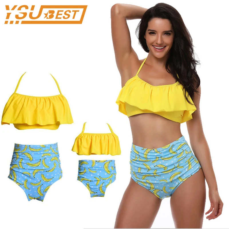 mommy and me high waisted bikini
