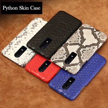 

NEW Phone Shell For OnePlus 6 High Quality Natural Python Skin Genuine Leather Case For Oneplus 5 5T 6 3 3T Casing Cover Case