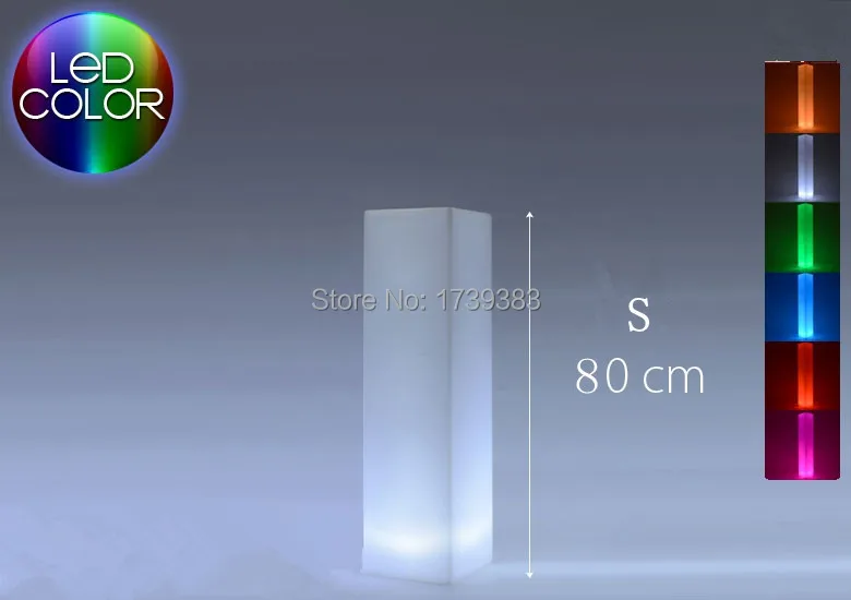 

LED square light tower Pillar Medium Cylinder Floor lamp outdoor landscape lights block light colorful square column light