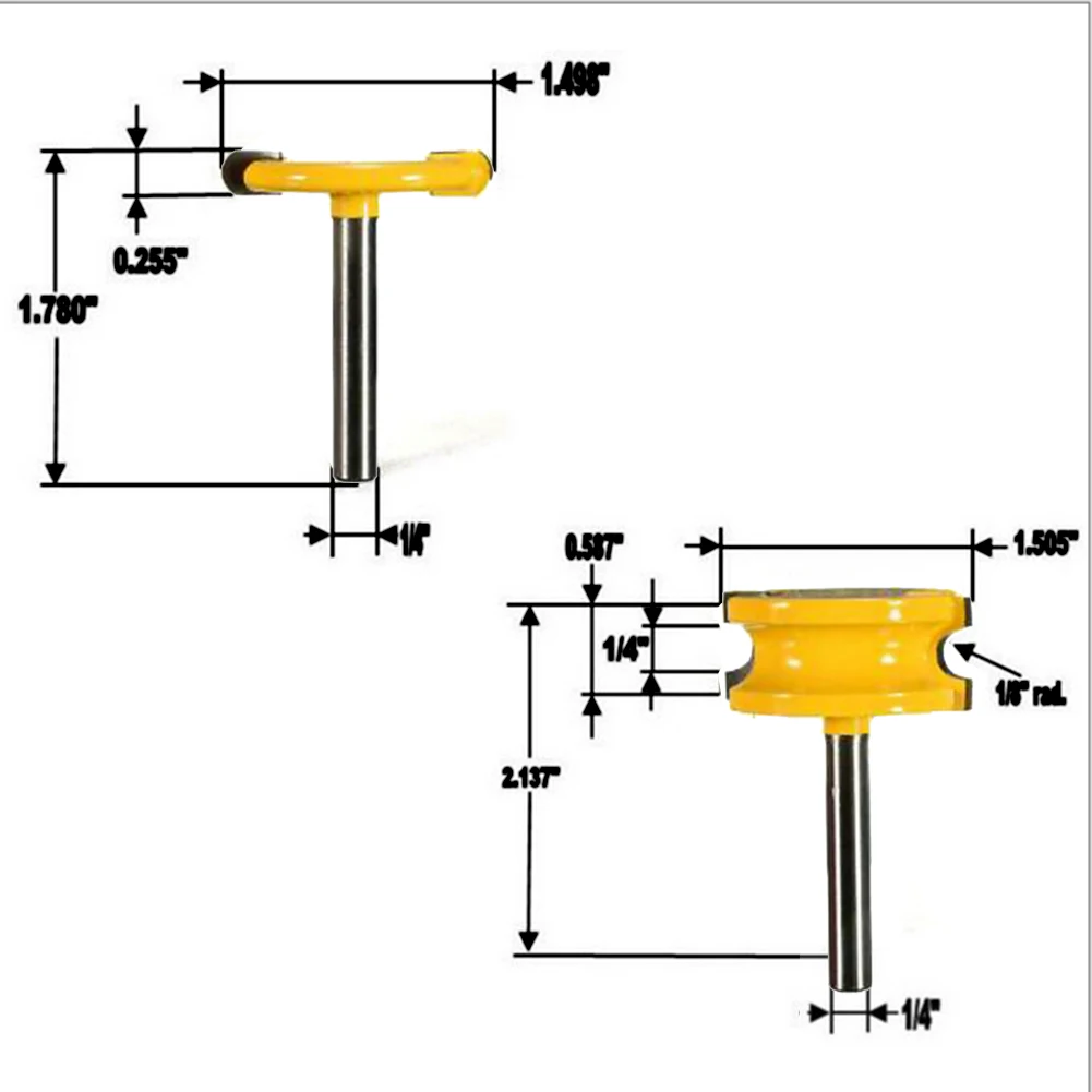 2pcs/set High Quality Router Bit 1/4" Shank Mortise and Tenon Cutter