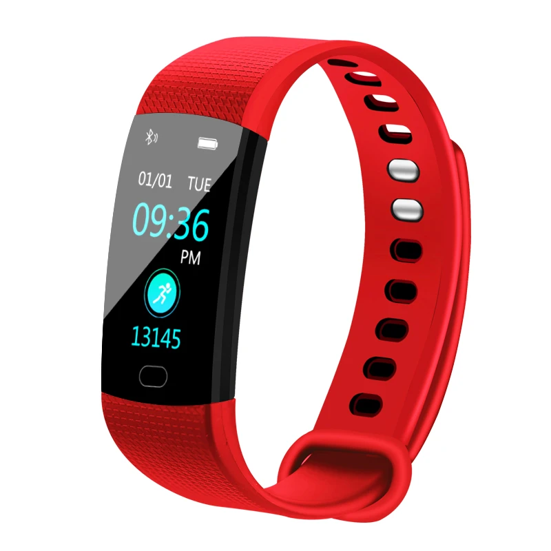Y5 Смарт-часы спортивные фитнес-трекер сердечного ритма кровяное давление Браслет Водонепроницаемый Smartband шагомер для IOS Android - Цвет: Red