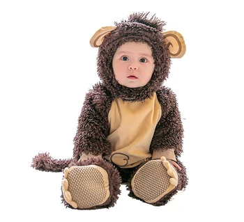 

Spring Winter Baby Monkey Costume Breathable Hooded Rompers