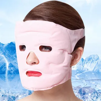 

2019 Cold Gel Face Mask Ice Compress Blue Full Face Cooling Mask Anti-Fatigue Relief Pad With Cold Pack