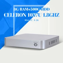 Xcy настольных компьютеров C1037U 8 г оперативной памяти 500 г HDD с wi-fi мини-промышленного вентилятор компьютера пк с wi-fi