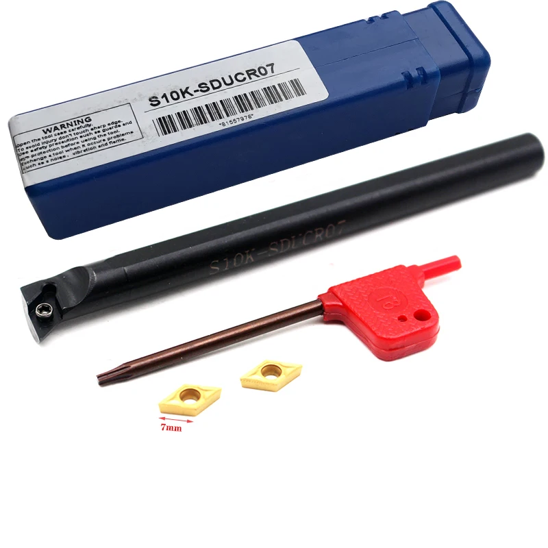 1 Set Internal Grooving CNC Cutting Tools S10K SDUCR07 Lathe Turning