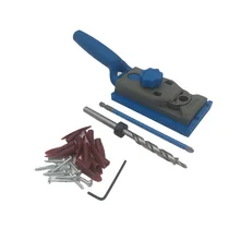 

ALLSOME Pocket Hole Jig Kit Set Woodworking 9.5mm Drill Guide Sleeve For Kreg Pilot Wood Drilling Hole Wood Dowelling Jig