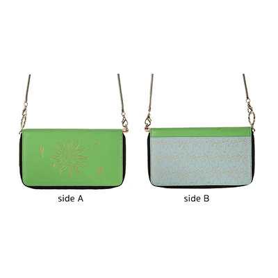 YIZISToRE новые оригинальные персонализированные искусственная кожа через плечо длинные кошельки женские сумки в линиях серии(FUN KIK store - Цвет: sun wallet