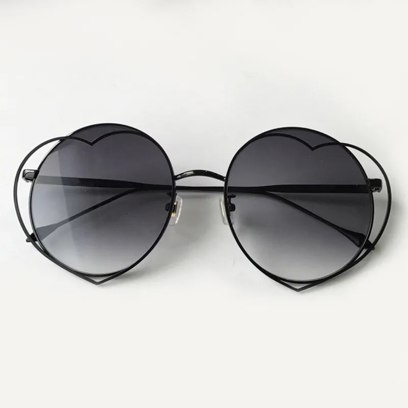 No2 Sunglasses Металлическая оправа Ретро Солнцезащитные очки женские винтажная, брендовая, дизайнерская, градиентные солнцезащитные очки модные оттенки сердца женские УФ 400 - Цвет линз: No2 Sunglasses