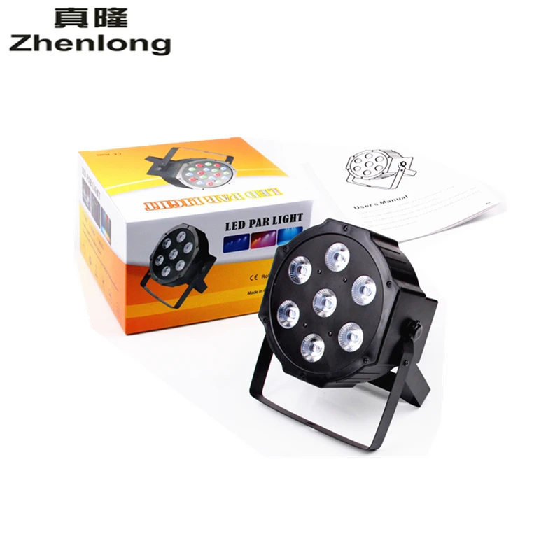 

Zhenlong New High Quanlity 7*10W DMX512 / Master-slave/ Auto/Sound PAR Can Slim Par Light LED Flat Par 64 RGBW 4 In 1 Tri LED