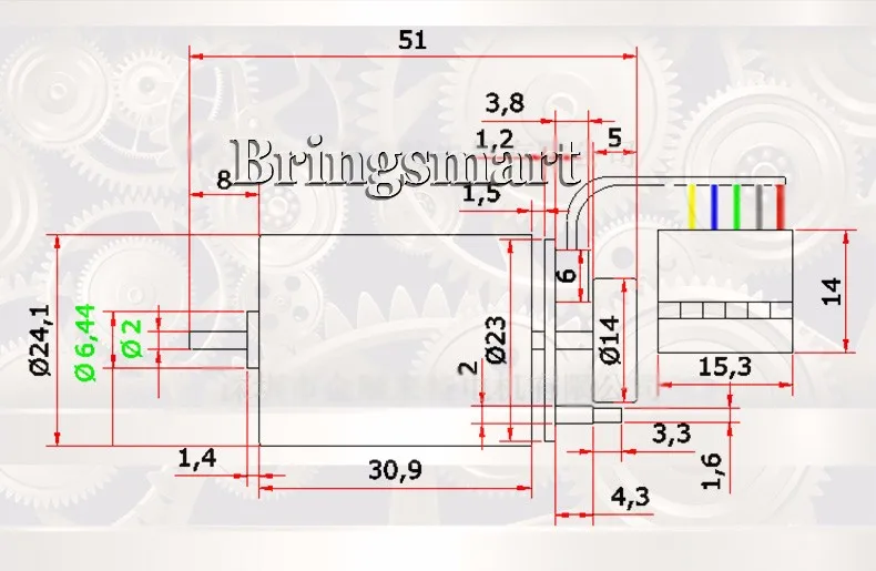 Bringsmart RF371 высокоскоростной энкодер 12 В постоянного тока постоянный магнит мотор 4300 об/мин регулируемая скорость умный автомобиль игрушечный мотор 6 в 24 В