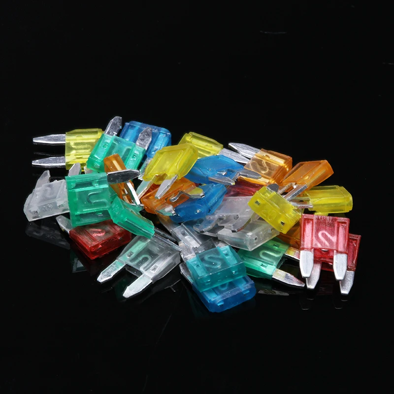 

30PCS Small-sized Auto Car Blade Fuse 5/10/15/20/25/30A Automobile Car Security Fuse Assortment Kit Using For Small-sized Car