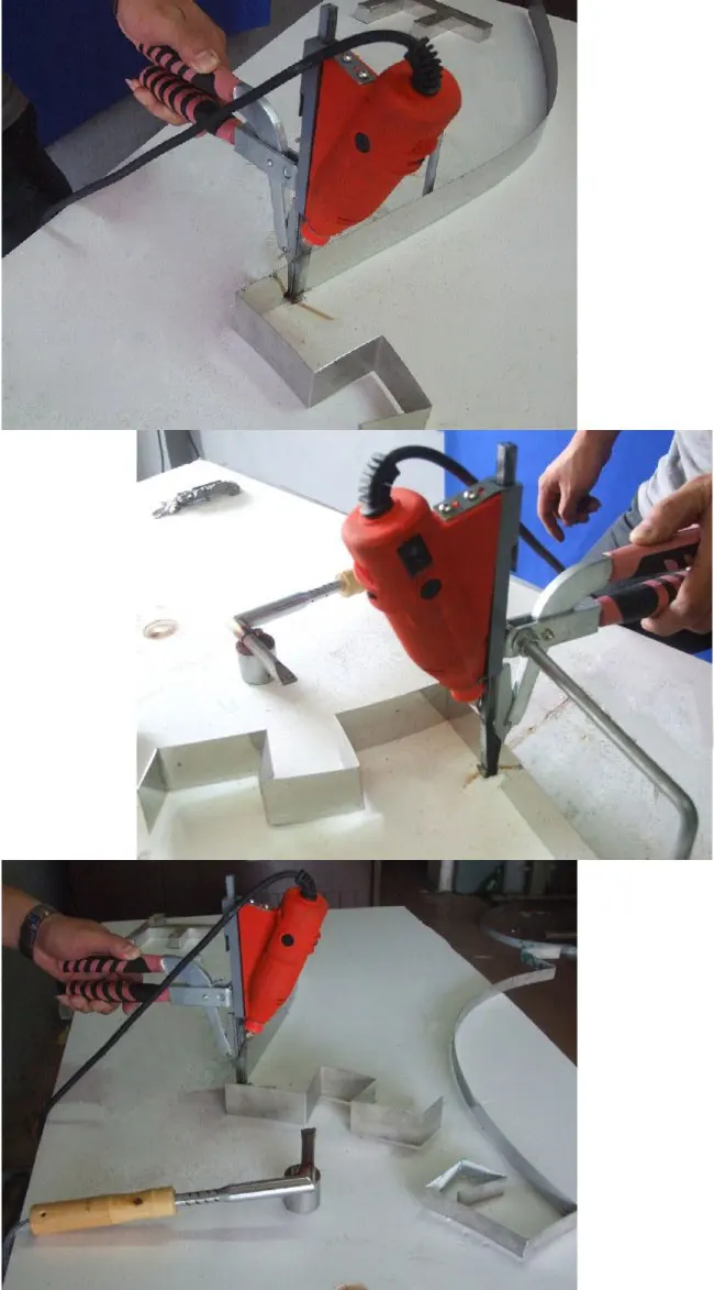 Metal bending tool usage