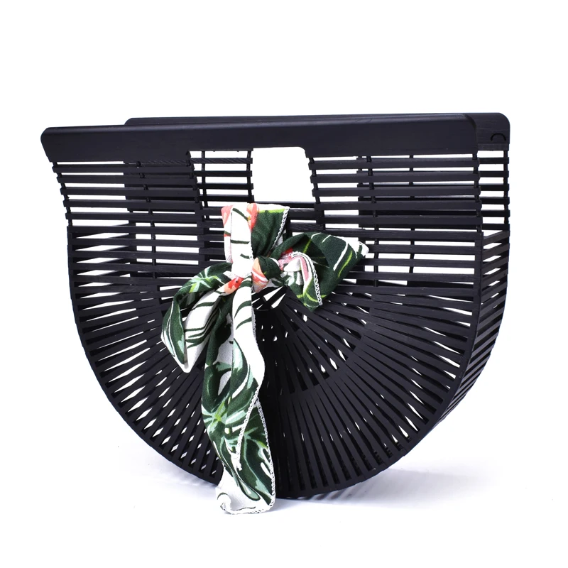 

2019 Women Bamboo Handbag Travel Vacation Totes Handmade Woven Straw Rattan Bags Women Woven Hollow Out Bamboo Purse Bali