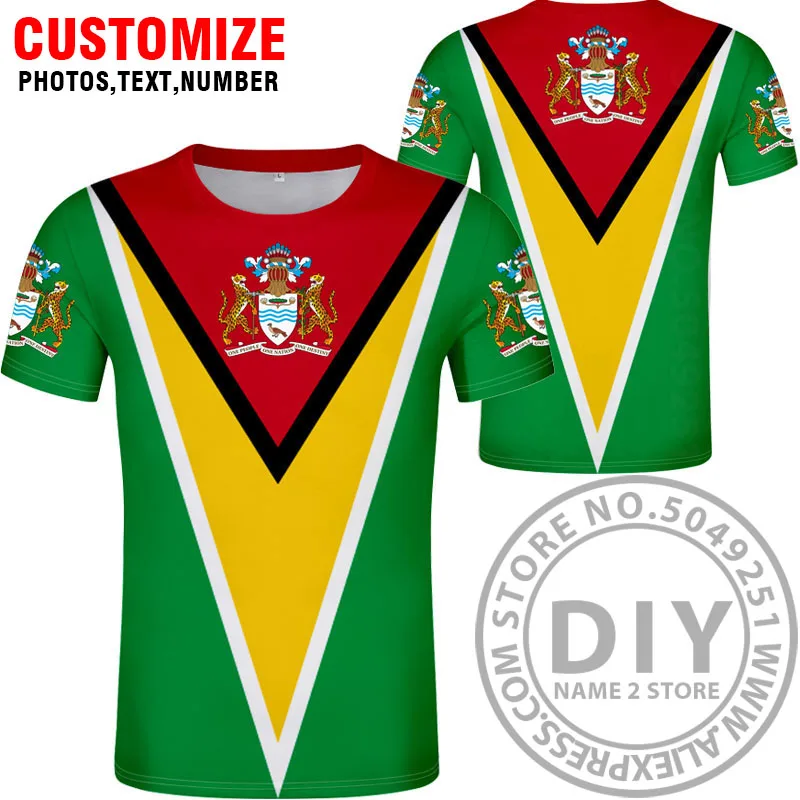 Гайанская футболка, сделай сам,, на заказ, с именем, номером, футболка, Национальный флаг, страна, gy, Республика, колледж, принт, фото, красный логотип, одежда - Color: Style 3