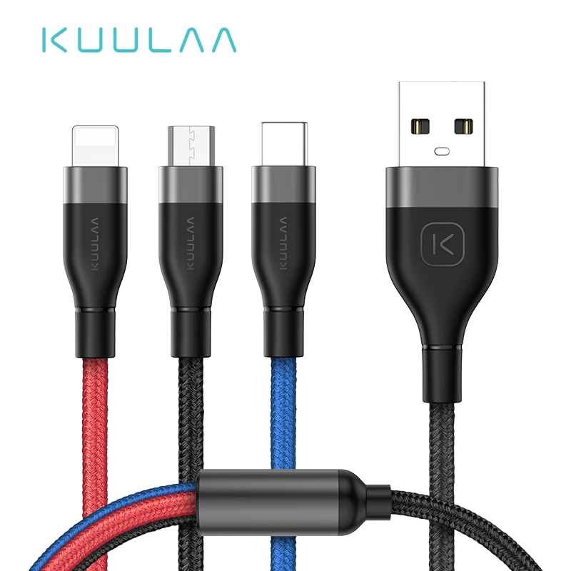 KUULAA 3 في 1 كابل يو اس بي للهاتف المحمول المصغّر usb نوع C كابل الشاحن ل فون كابل شحن سريع المصغّر usb C شاحن الحبل KUULAA 3 في 1 كابل يو اس بي للهاتف المحمول المصغّر usb نوع C كابل الشاحن ل فون كابل شحن سريع المصغّر usb C شاحن الحبل