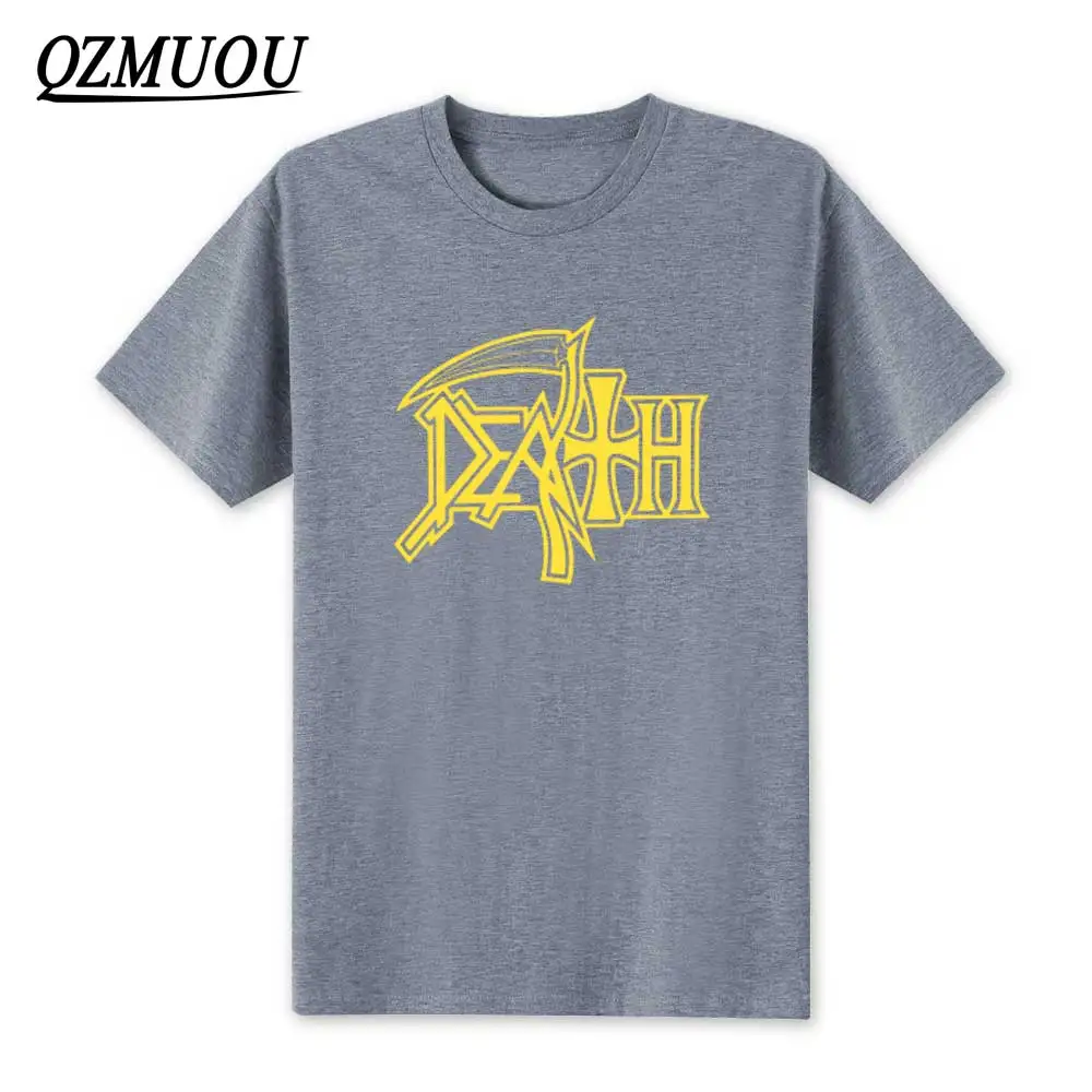 Новинка, футболка "DEATH", рок-группа, тяжелый металл, мужская повседневная футболка с круглым вырезом и коротким рукавом, хлопок, Мужская футболка, высокое качество, XS-XXL - Цвет: Gray4