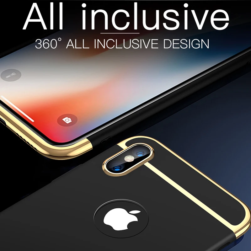 Роскошный чехол с полным покрытием 360 градусов для телефона iphone 6 6s 7 8 X XS Max XR