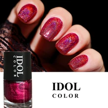 IDOL COLOR 10 мл голографический блеск лак для ногтей Голограмма Эффект лак для ногтей Лазерная серия хорошее качество