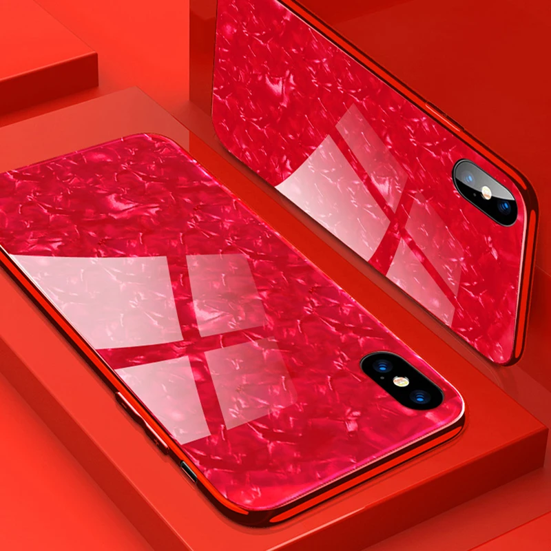 

Glass Mirror Case for iphone XR XS iphone X 10 Cute Dreamlike Shell Soft Silicone Coque Cover For iphone XS MAX iphoneXR Cases